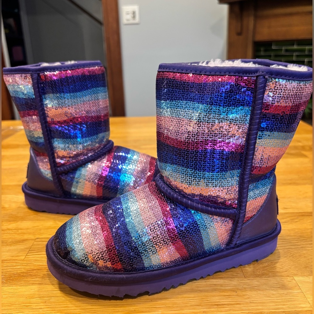 Girl’s Purple Sequin Ugg Boots